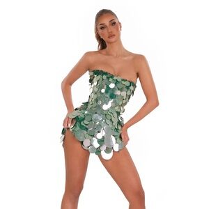 Albina Dyla Mint Spark Mini Dress